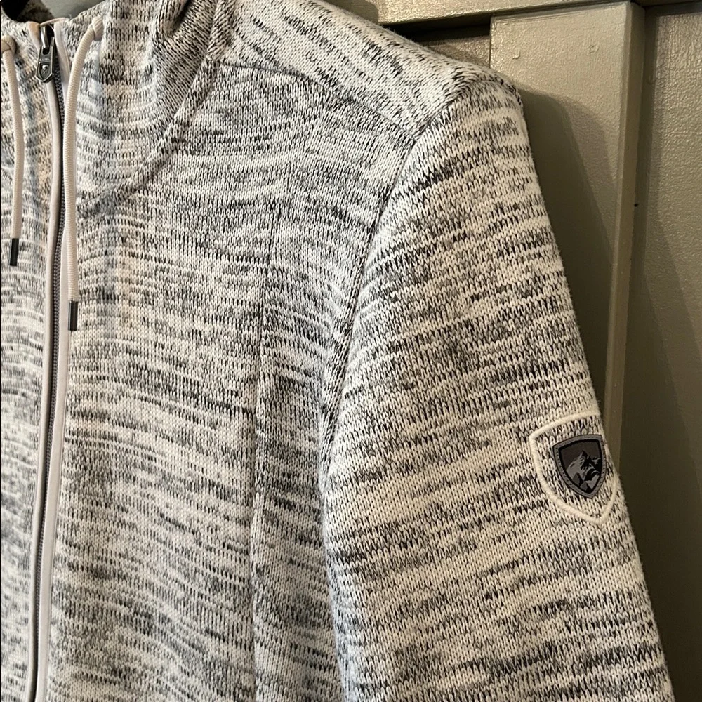 Kuhl Ascendyr Hooded Fleece Jacket Ash Gray Full Zip Womens Size Large_7
